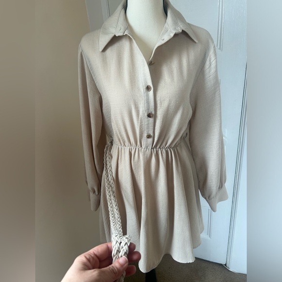 Zara Shirt Dress with Braided Belt - Picture 12 of 15